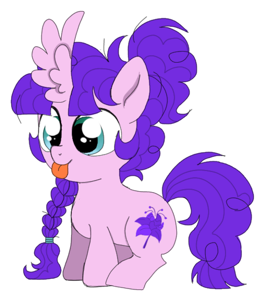 Size: 552x625 | Tagged: safe, artist:unoriginai, derpibooru import, oc, oc:whoopsie daisy, unofficial characters only, pony, :p, female, filly, goddamnit unoriginai, horn wing, inbred, magical lesbian spawn, offspring, parent:maud pie, parent:pinkie pie, parents:pinkiemaud, product of incest, simple background, sitting, smiling, solo, tongue out, transparent background, wat