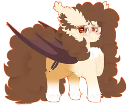 Size: 1519x1303 | Tagged: safe, artist:vanillaswirl6, derpibooru import, oc, oc:dreamy days, unofficial characters only, bat pony, pony, bat pony oc, bat wings, commission, fluffy, glasses, raised hoof, simple background, transparent background, unshorn fetlocks, wings