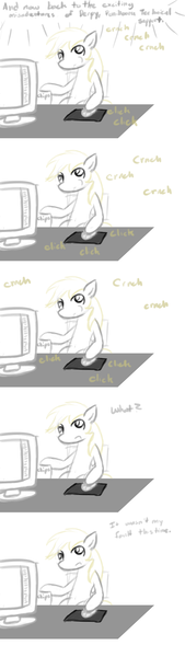 Size: 800x2838 | Tagged: safe, derpibooru import, derpy hooves, pony, ponibooru, comic, computer, derpy hooves tech support