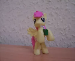 Size: 350x288 | Tagged: safe, derpibooru import, fluttershy, pony, blind bag, flutterjuice, juice, juice box, photo, toy