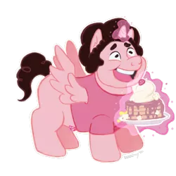 Size: 1800x1800 | Tagged: safe, artist:alexyorim, derpibooru import, ponified, pony, 2020, comparison, crossover, draw this again, redraw, steven universe, together breakfast