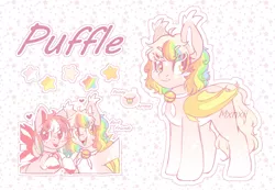 Size: 2232x1544 | Tagged: safe, artist:mxnxii, derpibooru import, oc, oc:honoki, oc:puffle, unofficial characters only, bat pony, pony, female, mare, reference sheet