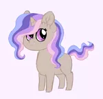 Size: 1103x1058 | Tagged: safe, artist:queenderpyturtle, derpibooru import, oc, unofficial characters only, pony, female, filly, magical lesbian spawn, offspring, parent:princess celestia, parent:rarity, parents:rarilestia, pink background, simple background, solo
