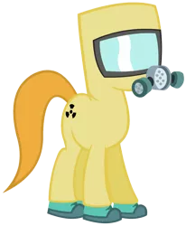 Size: 1020x1240 | Tagged: safe, derpibooru import, pony, gas mask, hazmat suit, mask, ppe, quarantine, respirator, simple background, solo, transparent background, vector