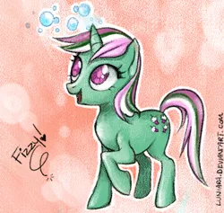 Size: 527x500 | Tagged: safe, artist:luniara, derpibooru import, fizzy, pony, unicorn, cute, fizzybetes, g1, g1 to g4, generation leap, simple background