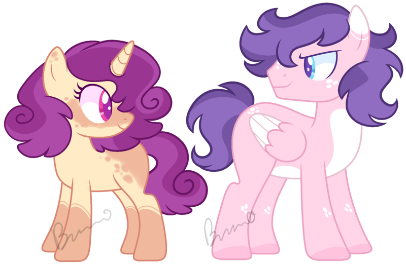 Size: 2008x1312 | Tagged: safe, artist:kurosawakuro, derpibooru import, oc, unofficial characters only, pegasus, pony, unicorn, base used, colored pupils, female, magical lesbian spawn, male, mare, offspring, parent:cookie crumbles, parent:posey shy, simple background, stallion, transparent background, two toned wings, wings