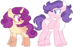 Size: 2008x1312 | Tagged: safe, artist:kurosawakuro, derpibooru import, oc, unofficial characters only, pegasus, pony, unicorn, base used, colored pupils, female, magical lesbian spawn, male, mare, offspring, parent:cookie crumbles, parent:posey shy, simple background, stallion, transparent background, two toned wings, wings