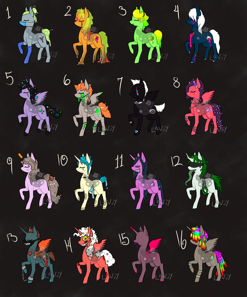 Size: 2500x3000 | Tagged: safe, artist:lavvythejackalope, derpibooru import, oc, unofficial characters only, alicorn, pegasus, pony, unicorn, alicorn oc, blindfold, blood, chains, clothes, colored blood, colored hooves, cuffs, eyes closed, face mask, gloves, green blood, hair bun, hair over eyes, horn, jewelry, latex, latex gloves, multicolored hair, necklace, pegasus oc, rainbow hair, raised hoof, simple background, stitches, swirly eyes, unicorn oc, wings