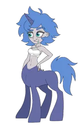 Size: 479x718 | Tagged: safe, artist:unoriginai, derpibooru import, oc, unofficial characters only, centaur, human, pony, cigarette, crossover, crossover ship offspring, drool, female, implied human on pony action, implied interspecies, male, offspring, parent:princess luna, parent:rick sanchez, rick and morty, simple background, solo