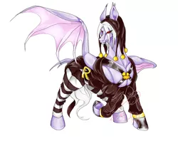 Size: 2885x2287 | Tagged: safe, artist:thurder2020, derpibooru import, ponified, bat pony, pony, clothes, jojo's bizarre adventure, risotto nero, vento aureo