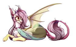 Size: 3128x1950 | Tagged: artist:sodapopfairypony, derpibooru import, draconequus, female, hybrid, interspecies offspring, oc, oc:fluffy, offspring, parent:discord, parent:fluttershy, parents:discoshy, safe, simple background, solo, transparent background