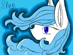 Size: 8000x6000 | Tagged: safe, artist:prismicdiamondart, derpibooru import, oc, oc:blue, unofficial characters only, earth pony, pony, bust, earth pony oc, female, mare