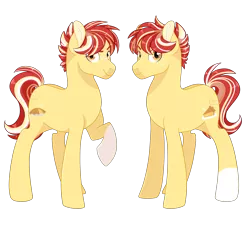 Size: 2700x2500 | Tagged: safe, artist:gigason, derpibooru import, oc, unofficial characters only, earth pony, pony, high res, male, offspring, parent:applejack, parent:flam, parent:flim, parents:flamjack, parents:flimjack, simple background, stallion, transparent background