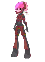 Size: 1700x2338 | Tagged: safe, artist:j053ph-d4n13l, derpibooru import, oc, oc:cheery candy, oc:hard-candy, unofficial characters only, equestria girls, alternate universe, armor, boots, clothes, commission, equestria girls-ified, female, helmet, multicolored hair, rainbow hair, shoes, simple background, transparent background