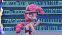 Size: 800x450 | Tagged: safe, derpibooru import, screencap, pinkie pie, earth pony, pony, my little pony: pony life, my little pony: stop motion short, pinkie pie wants to play, animated, dancing, gif, library, solo, stop motion, twilight's castle, twilight's castle library