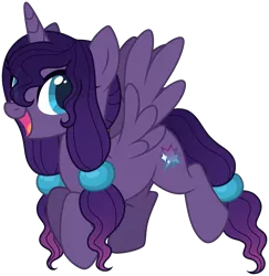 Size: 2093x2152 | Tagged: safe, artist:zipverse, derpibooru import, oc, oc:sweet dream, unofficial characters only, alicorn, pony, alicorn oc, female, horn, mare, open mouth, simple background, smiling, solo, transparent background, wings