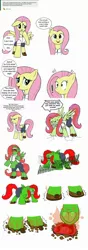 Size: 900x2562 | Tagged: artist:kenichi-shinigami, clothes, comic, derpibooru import, edited image, fetish, flutterhulk, fluttershy, frog (hoof), growth, hoof fetish, hoofprint, ripping clothes, shoes, suggestive, the incredible hulk, transformation, underhoof, wardrobe malfunction