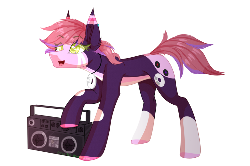 Size: 1920x1280 | Tagged: safe, artist:redheartponiesfan, derpibooru import, oc, oc:dizzy dusk, earth pony, pony, female, mare, radio, simple background, solo, transparent background