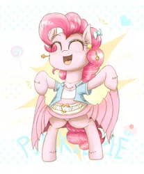 Size: 1900x2300 | Tagged: artist:phoenixrk49, blushing, clothes, cute, derpibooru import, eyes closed, panties, pinkie pie, semi-anthro, skirt, suggestive, underwear