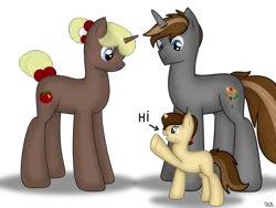 Size: 1800x1350 | Tagged: safe, artist:99999999000, derpibooru import, oc, oc:mar baolin, oc:mar ker, pony, unicorn, daughter, father, father and child, father and daughter, female, filly, happy, hi, male, simple background, transparent background, young