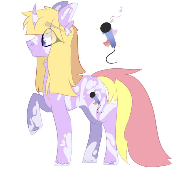 Size: 2500x2500 | Tagged: safe, artist:bublebee123, derpibooru import, oc, oc:stardust serenade, unofficial characters only, pony, unicorn, icey-verse, curved horn, female, horn, magical lesbian spawn, mare, markings, multicolored hair, offspring, parent:fuchsia blush, parent:lavender lace, parents:fuchsiavender, raised hoof, simple background, solo, transparent background