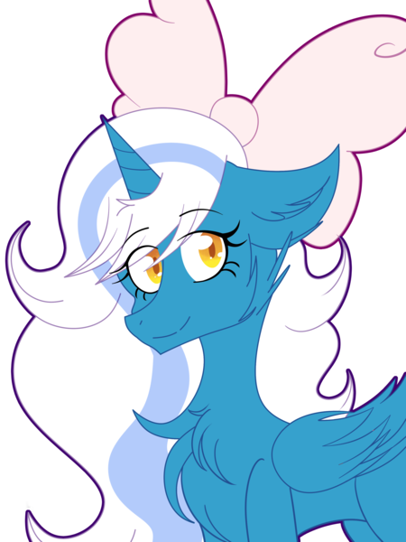 Size: 2400x3200 | Tagged: adorabelle, alicorn, alicorn oc, artist:fxll9w, bow, cheek fluff, chest fluff, cute, derpibooru import, ear fluff, female, hair bow, happy, horn, mare, oc, oc:fleurbelle, safe, simple background, smiling, transparent background, wings, yellow eyes