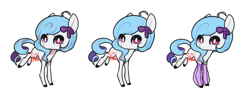 Size: 1233x478 | Tagged: safe, artist:ao-i, derpibooru import, oc, unofficial characters only, earth pony, pony, base used, bow, clothes, colored hooves, female, hair bow, hoof fluff, leg warmers, magical lesbian spawn, mare, offspring, parent:rainbow dash, parent:rarity, parents:raridash, pc, see-through, simple background, transparent background