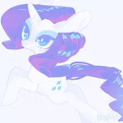 Size: 720x717 | Tagged: safe, artist:miinti, derpibooru import, rarity, pony, unicorn, cute, female, mare, raribetes, simple background, solo, white background