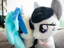 Size: 4032x3024 | Tagged: safe, artist:epicrainbowcrafts, derpibooru import, octavia melody, vinyl scratch, earth pony, pony, unicorn, irl, looking at each other, photo, plushie