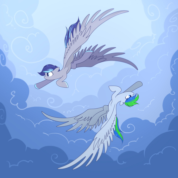 Size: 1500x1500 | Tagged: safe, artist:darkeen, derpibooru import, oc, oc:aspen volare, pegasus, pony, cloud, flying