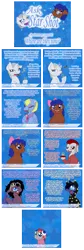 Size: 1078x3198 | Tagged: safe, artist:ravenpuff, deleted from derpibooru, derpibooru import, oc, oc:claudia, oc:dark nebula, oc:pristine darling, oc:puffy, oc:red velvet, oc:skye gazer, oc:star shot, unofficial characters only, pegasus, pony, unicorn, :p, alcohol, ask, beard, bow, chest fluff, cigar, clothes, comic, costume, crossover, cup, eyelashes, eyes closed, facial hair, female, freckles, glowing horn, goggles, grumpy, hair bow, hoof hold, hoof polish, hooves to the chest, horn, horn piercing, kigurumi, kirby, lipstick, magic, male, mare, moustache, obat pony oc, older, open mouth, pegasus oc, piercing, simple background, slit eyes, smiling, smoking, stallion, telekinesis, tongue out, transparent background, unicorn oc, wings