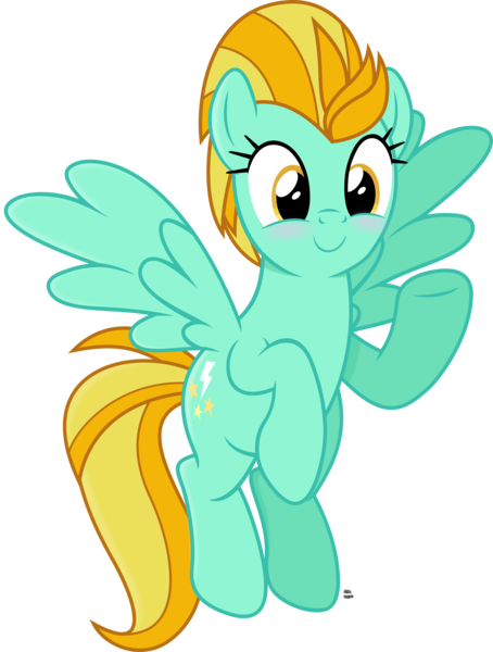 Size: 2366x3126 | Tagged: artist:anime-equestria, blushing, cute, derpibooru import, dustabetes, female, happy, lightning dust, mare, pegasus, safe, simple background, smiling, solo, transparent background, vector, wings