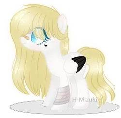 Size: 968x942 | Tagged: safe, artist:dreamybae, artist:harukamizuki-chan, derpibooru import, oc, unofficial characters only, pegasus, pony, bandage, bandaid, base used, female, mare, simple background, solo, transparent background, two toned wings, white outline, wings