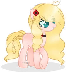 Size: 1504x1620 | Tagged: safe, artist:harukamizuki-chan, derpibooru import, oc, oc:poppy glowest, unofficial characters only, earth pony, pony, base used, choker, female, mare, simple background, solo, transparent background, white outline