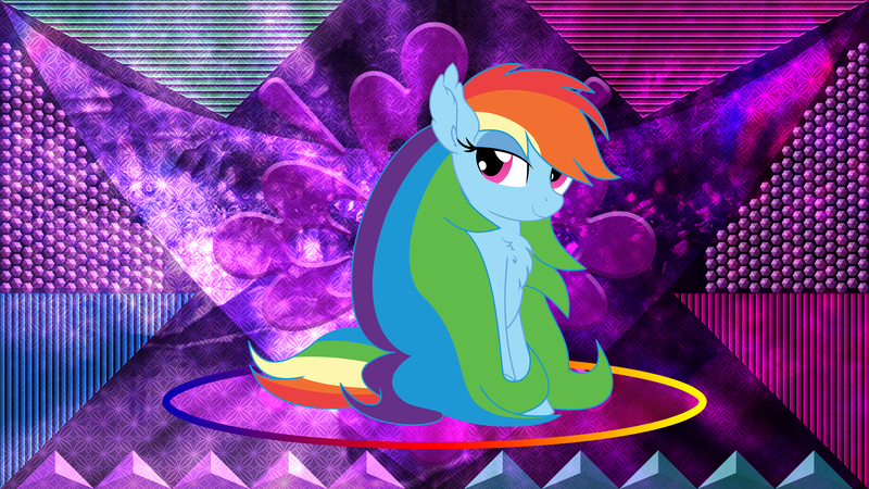 Size: 3840x2160 | Tagged: safe, artist:cyanlightning, artist:laszlvfx, derpibooru import, edit, rainbow dash, pegasus, pony, alternate hairstyle, female, impossibly large mane, long mane, mare, never doubt blaa6 involvement, solo, wallpaper, wallpaper edit