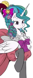 Size: 822x1896 | Tagged: safe, color edit, derpibooru import, edit, seven seas, princess celestia, alicorn, pony, my little pony: the manga, my little pony: the manga volume 2, spoiler:manga, spoiler:manga2, colored, female, french revolution, mare, marie antoilestia, marie antoinette, simple background, transparent background