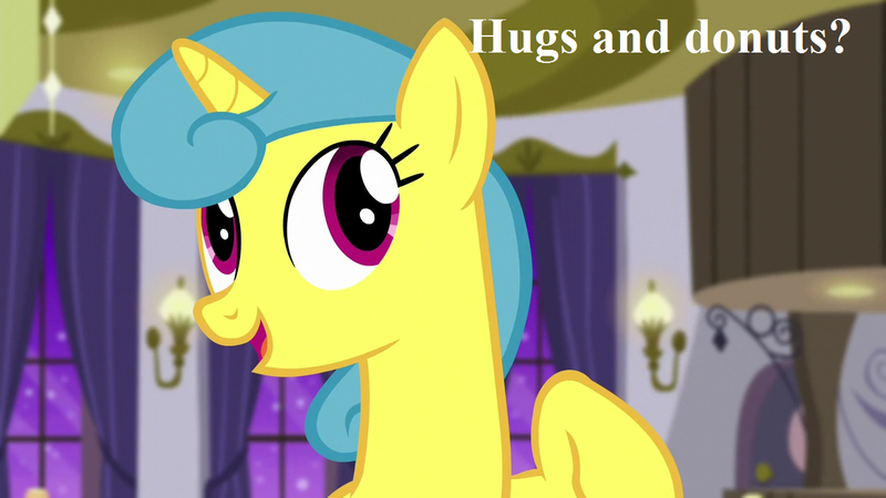 Size: 1280x720 | Tagged: safe, derpibooru import, edit, edited screencap, screencap, lemon hearts, pony, unicorn, amending fences, bronybait, caption, cute, hug request, image macro, lemonbetes, talking, text