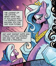 Size: 465x548 | Tagged: safe, artist:andypriceart, derpibooru import, idw, radiant hope, pony, unicorn, siege of the crystal empire, spoiler:comic35, comic panel, cropped, female, future, mare, official art, official comic, princess, princess radiant hope