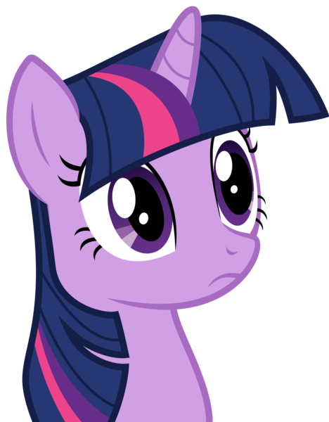 Size: 2163x2772 | Tagged: safe, artist:almostfictional, derpibooru import, twilight sparkle, pony, unicorn, green isn't your color, bust, female, frown, mare, simple background, solo, transparent background, unicorn twilight, vector