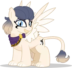 Size: 1280x1220 | Tagged: artist:mlp-trailgrazer, derpibooru import, female, oc, oc:dolce disonanza, safe, simple background, solo, species swap, sphinx, sphinxified, transparent background