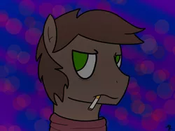 Size: 1600x1200 | Tagged: safe, artist:moonahd, derpibooru import, oc, oc:brewer, oc:noble brew, unofficial characters only, earth pony, cigarette, clothes, male, scarf