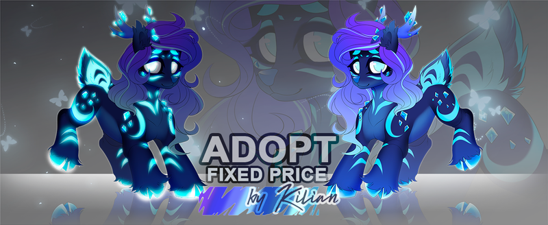 Size: 1241x509 | Tagged: safe, artist:dolorosacake, derpibooru import, oc, deer, deer pony, original species, pony, adoptable, adoption, advertisement, auction, bid, bidding, solo, zoom layer