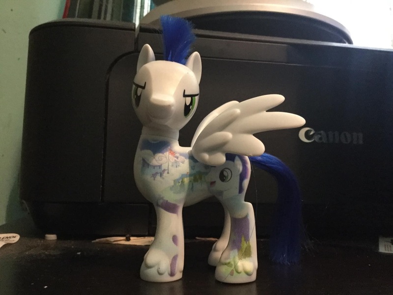 Size: 2048x1536 | Tagged: safe, derpibooru import, soarin', pegasus, pony, blue hair, blue tail, brushable, doll, green eyes, male, photo, solo, stallion, toy