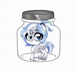 Size: 1800x1736 | Tagged: safe, alternate version, artist:techycutie, derpibooru import, oc, unofficial characters only, earth pony, pony, commission, earth pony oc, female, jar, mare, simple background, smiling, solo, white background, ych result