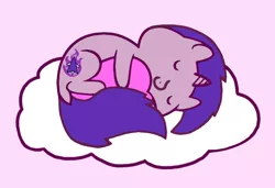 Size: 624x427 | Tagged: safe, artist:barpy, derpibooru import, oc, oc:northern flame, unofficial characters only, pony, unicorn, barpy's sleeping ponies hugging a heart, cloud, cuddling, cute, hape, happy, heart, hug, male, simple background, sleeping, smiling, solo