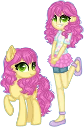 Size: 1124x1698 | Tagged: safe, artist:fantarianna, derpibooru import, li'l cheese, earth pony, pony, equestria girls, the last problem, clothes, equestria girls-ified, female, leg lifted, li'l cheese (rule 63), looking at you, mare, older, older li'l cheese, rule 63, self paradox, simple background, transparent background