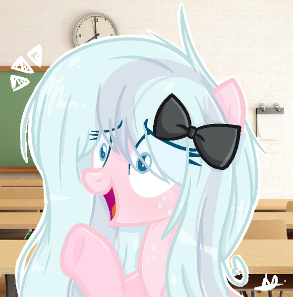 Size: 658x668 | Tagged: safe, artist:harukamizuki-chan, artist:sapphire-m00nlight, derpibooru import, oc, unofficial characters only, earth pony, pony, base used, female, mare, shy, solo