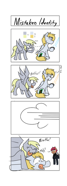 Size: 1614x4465 | Tagged: safe, artist:in3ds2, derpibooru import, derpy hooves, oc, oc:cutting chipset, oc:tsangefis, pegasus, pony, unicorn, comic, female, male, mare, stallion