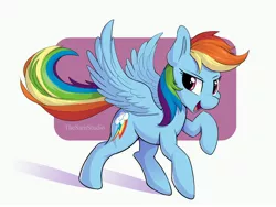 Size: 4000x3000 | Tagged: safe, alternate version, artist:thesamstudio, derpibooru import, rainbow dash, pegasus, pony, abstract background, cute, dashabetes, female, high res, mare, open mouth, solo, spread wings, wings