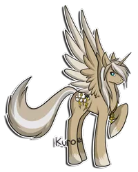 Size: 400x500 | Tagged: safe, artist:gazecreative, derpibooru import, oc, unofficial characters only, alicorn, pony, alicorn oc, colored hooves, horn, jewelry, necklace, paw prints, raised hoof, simple background, solo, transparent background, wings